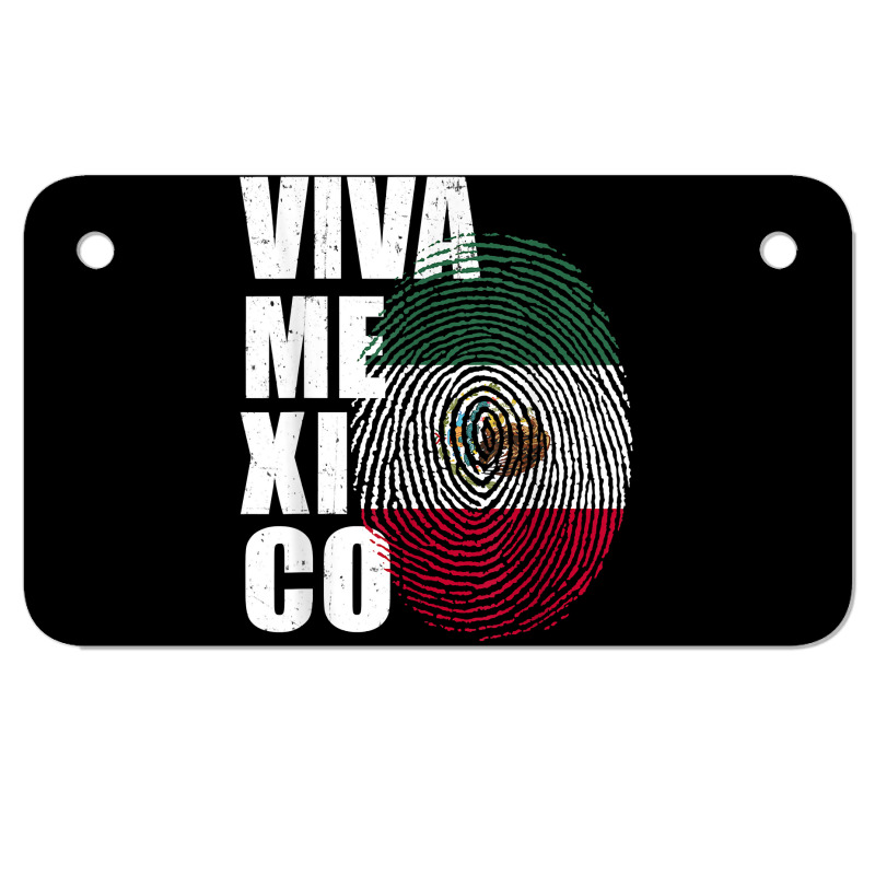 Viva Mexico, It's In My Dna Mexican Fingerprint Independance T Shirt Motorcycle License Plate by zheralalumo | Artistshot