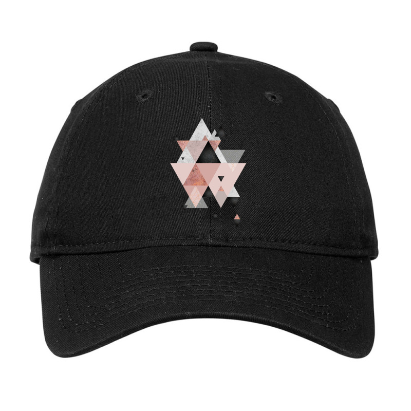 Geometric Compilation In Rose Gold And Blush Pink Adjustable Cap | Artistshot