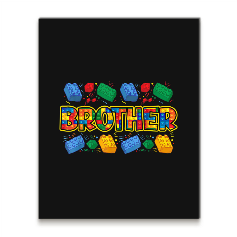 Brother Brick Builder Boy Master Builder Blocks Building Metal Print Vertical | Artistshot