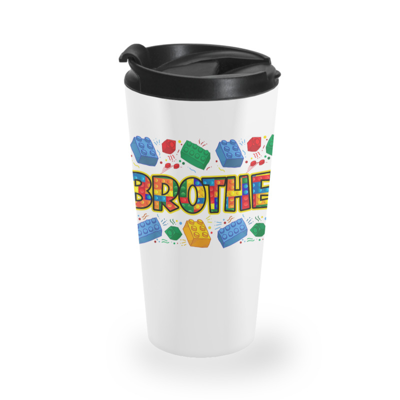 Brother Brick Builder Boy Master Builder Blocks Building Travel Mug | Artistshot