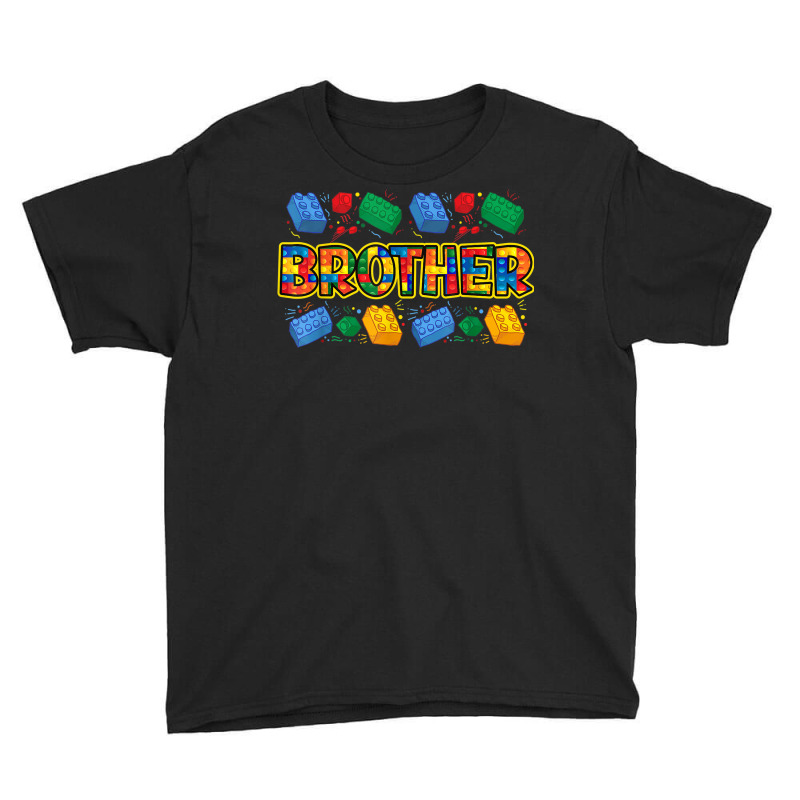 Brother Brick Builder Boy Master Builder Blocks Building Youth Tee | Artistshot