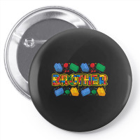 Brother Brick Builder Boy Master Builder Blocks Building Pin-back Button | Artistshot