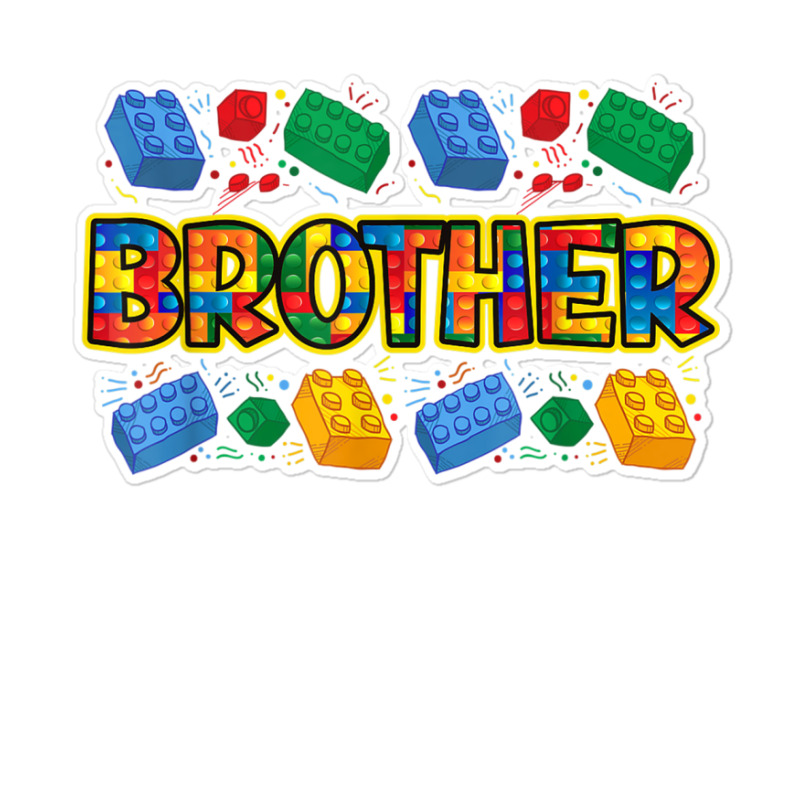 Brother Brick Builder Boy Master Builder Blocks Building Sticker | Artistshot