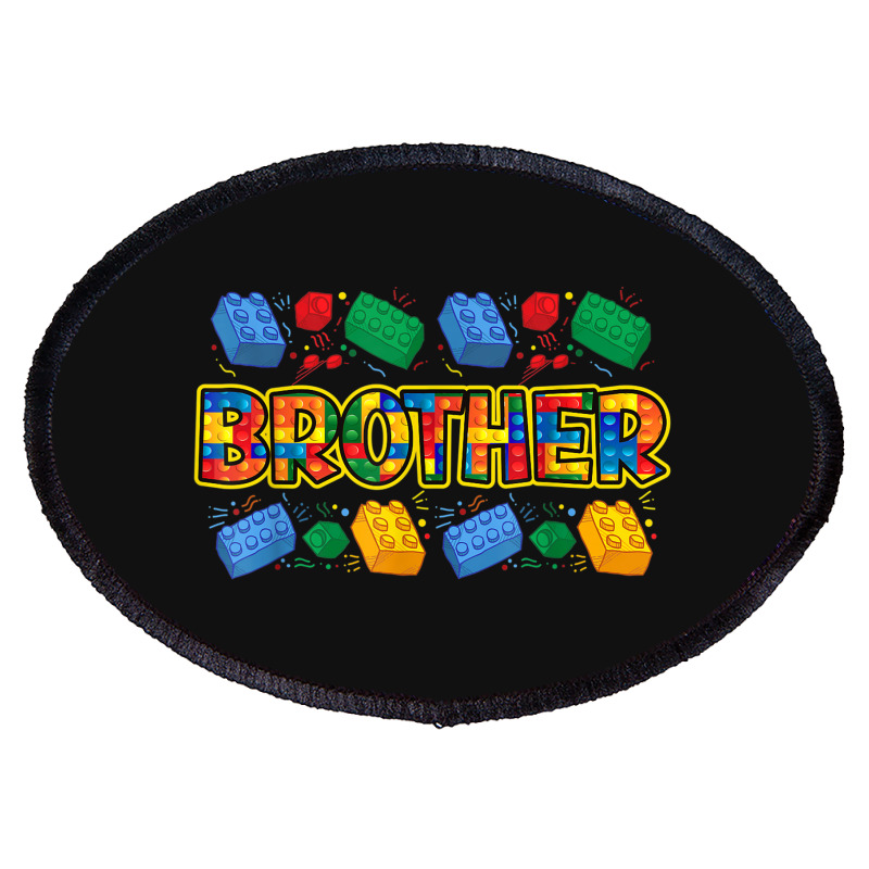 Brother Brick Builder Boy Master Builder Blocks Building Oval Patch | Artistshot