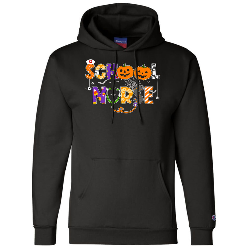 School Nurse Halloween Costume Registered Nurse Life Pumpkin Champion Hoodie | Artistshot