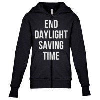 Womens End Daylight Saving Time. Stop Daylight Savings V Neck T Shirt Youth Zipper Hoodie | Artistshot