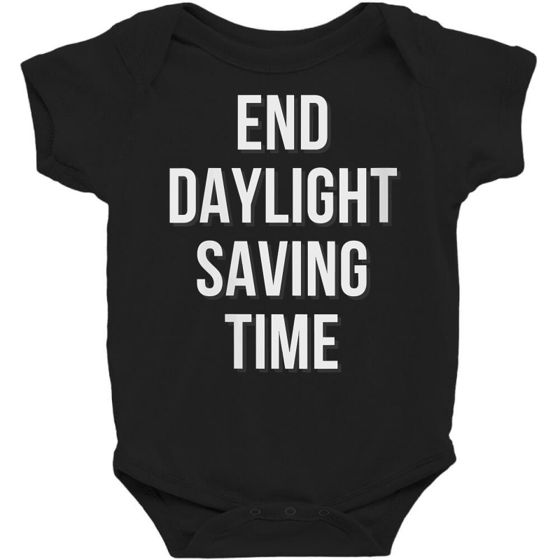 Womens End Daylight Saving Time. Stop Daylight Savings V Neck T Shirt Baby Bodysuit | Artistshot