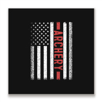 Archery American Flag, Archery American Flag Art, Archery American Fla Metal Print Square | Artistshot