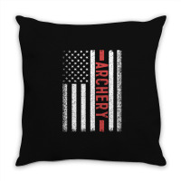 Archery American Flag, Archery American Flag Art, Archery American Fla Throw Pillow | Artistshot