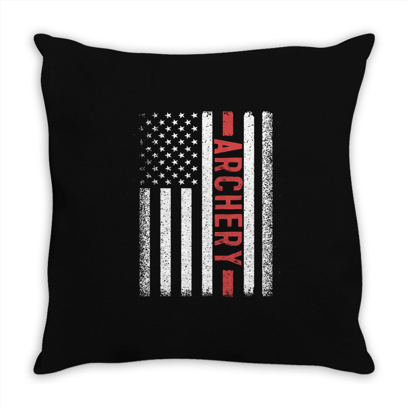 Archery American Flag, Archery American Flag Art, Archery American Fla Throw Pillow | Artistshot