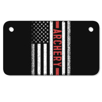 Archery American Flag, Archery American Flag Art, Archery American Fla Motorcycle License Plate | Artistshot