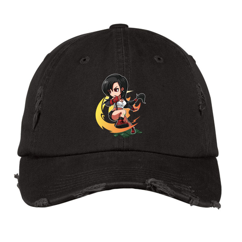 Tifa Cute Chibi Anime Final Fantas Vintage Cap by ElizabethTDuval | Artistshot