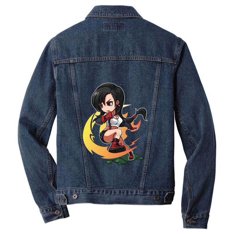 Tifa Cute Chibi Anime Final Fantas Men Denim Jacket by ElizabethTDuval | Artistshot