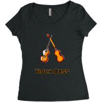 Hofner Violin Bass   Musical Instruments Women's Triblend Scoop T-shirt | Artistshot