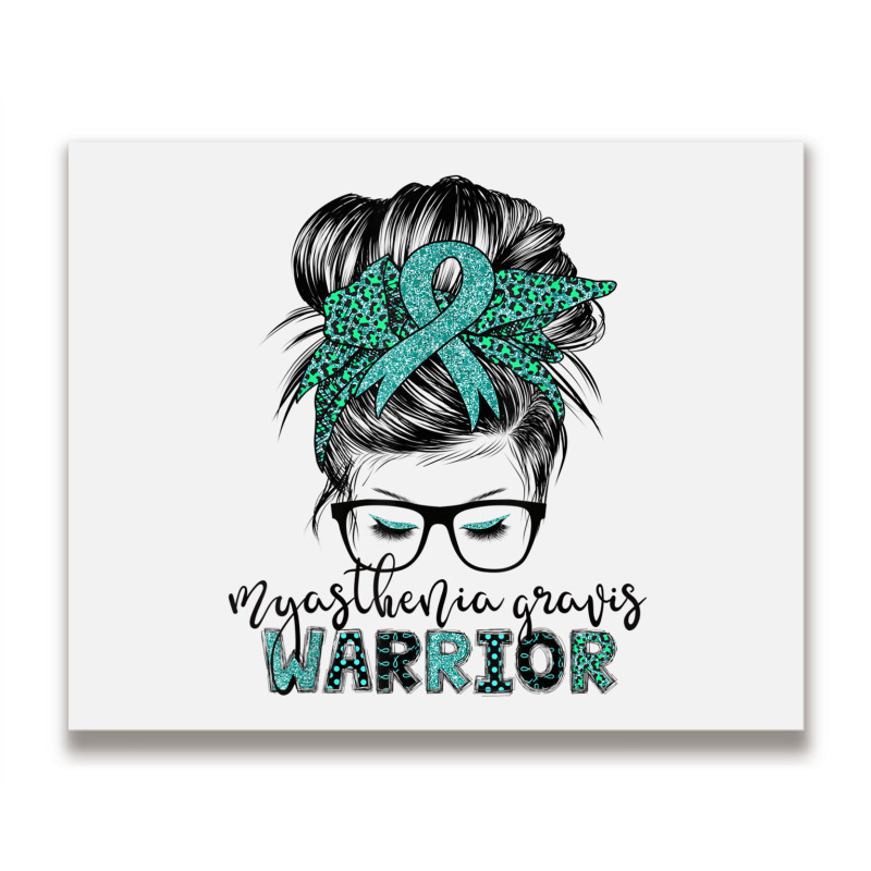 Myasthenia Gravis Warrior Mom Mg Awareness T Shirt Metal Print Horizontal | Artistshot