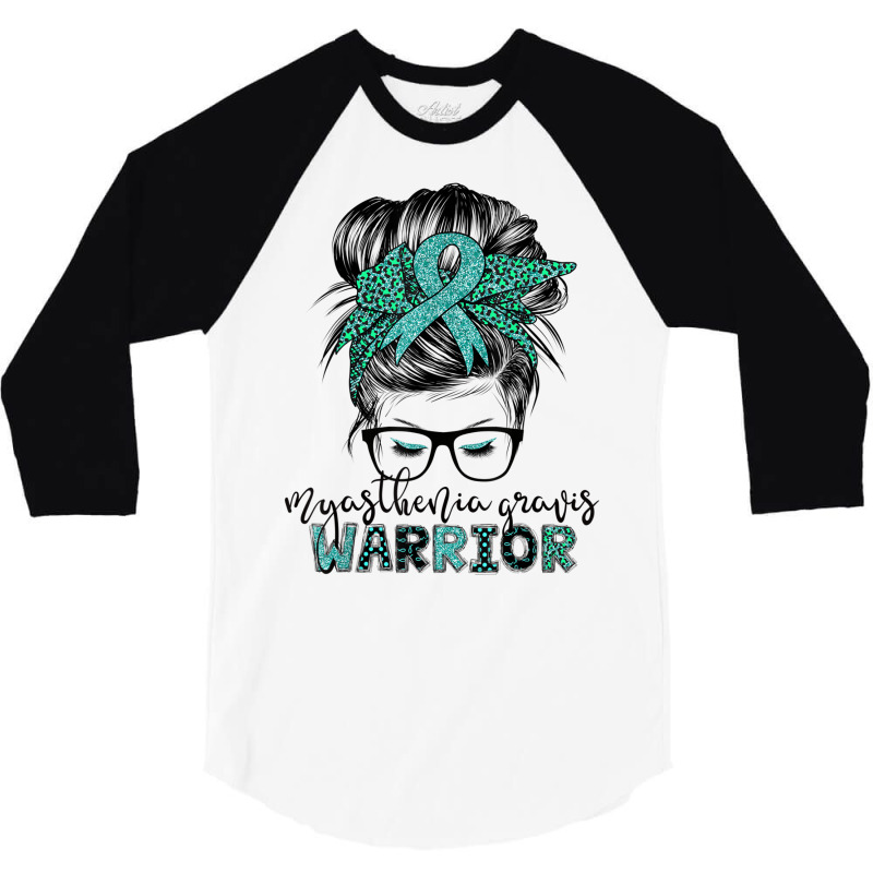 Myasthenia Gravis Warrior Mom Mg Awareness T Shirt 3/4 Sleeve Shirt | Artistshot