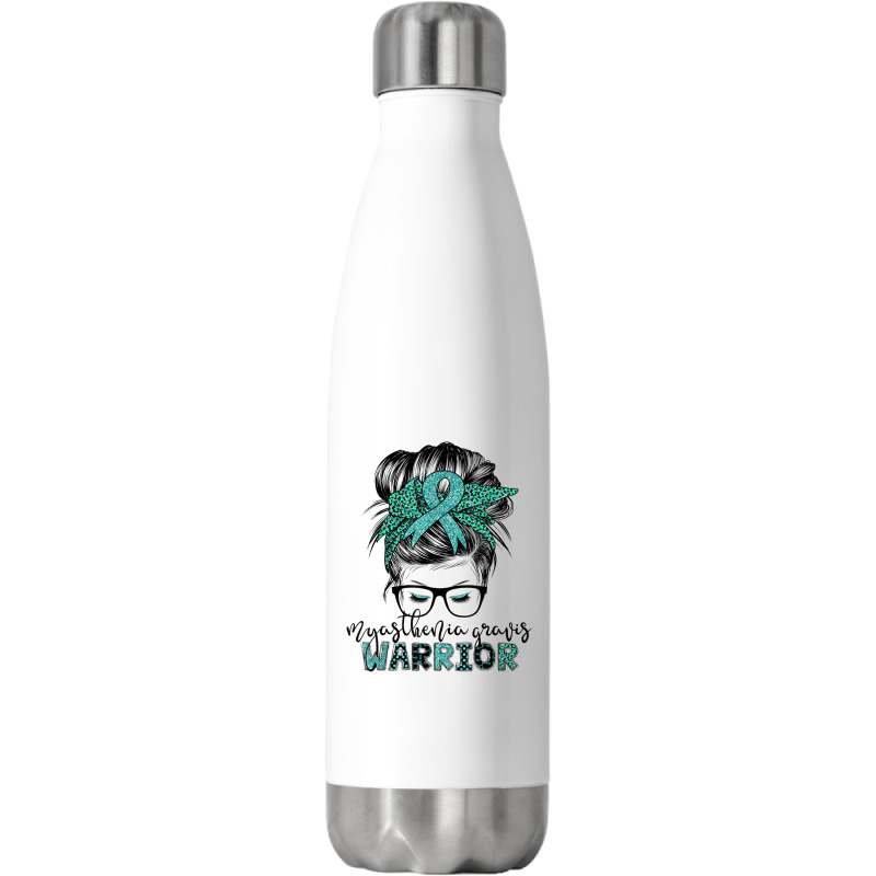 Myasthenia Gravis Warrior Mom Mg Awareness T Shirt Stainless Steel Water Bottle | Artistshot