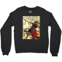 Samurai-warrior-poster-martial-arts-face-mask- Crewneck Sweatshirt | Artistshot