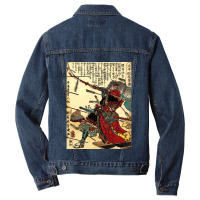 Samurai-warrior-poster-martial-arts-face-mask- Men Denim Jacket | Artistshot