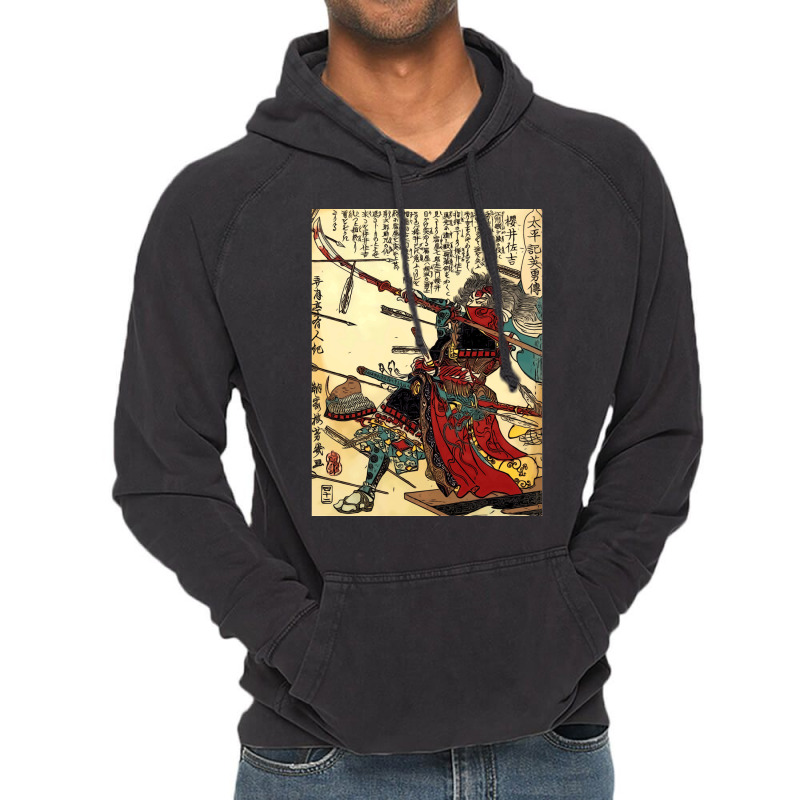 Samurai-warrior-poster-martial-arts-face-mask- Vintage Hoodie by RobinIntorcia | Artistshot