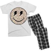 Trendy Leopard Smiley Face Lightning Bolt T Shirt Men's T-shirt Pajama Set | Artistshot