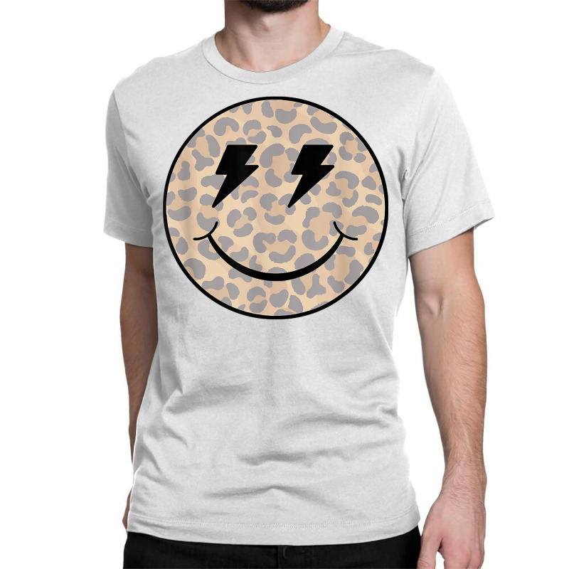 Trendy Leopard Smiley Face Lightning Bolt T Shirt Classic T-shirt by cm-arts | Artistshot