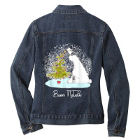 Buon Natale Cute Polar Bear Penguin Christmas Ladies Denim Jacket | Artistshot