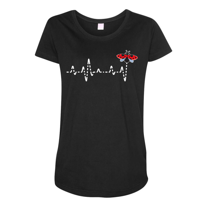 Ladybug Heartbeat   Insectology Zoology Insect Beetle Lover T Shirt Maternity Scoop Neck T-shirt by ardylanda | Artistshot