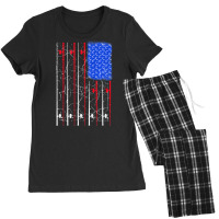 American Flag Fishing, American Flag Fishing Art, American Flag Fishin Women's Pajamas Set | Artistshot