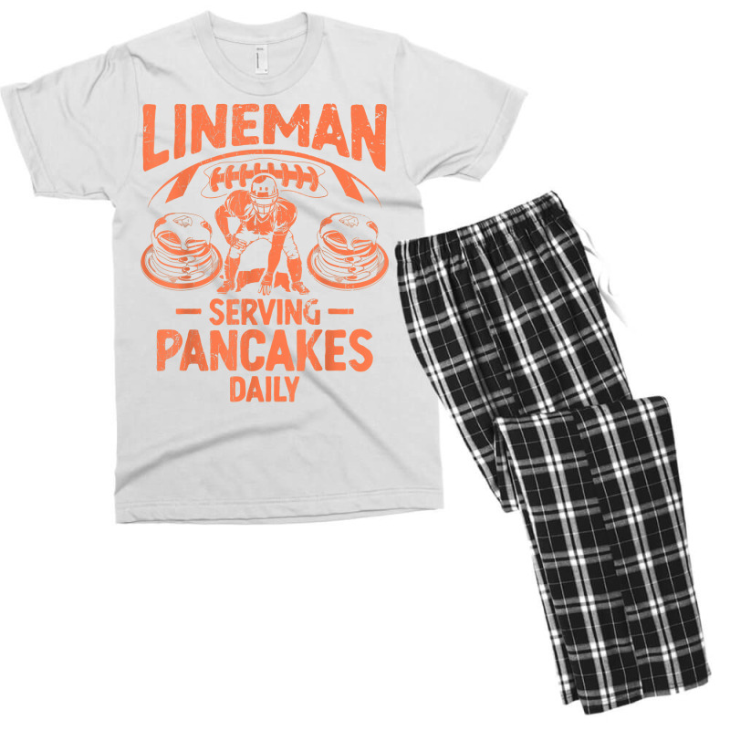 Lineman Serving Pancakes Daily T Shirt Men's T-shirt Pajama Set | Artistshot