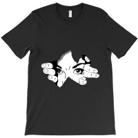 Beautiful Woman Peeking From Afar T-shirt | Artistshot