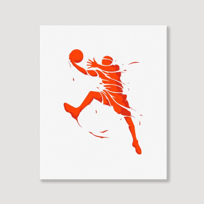 Basketball Player Splash Skill Portrait Canvas Print | Artistshot