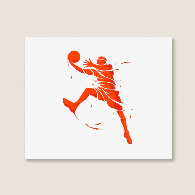 Basketball Player Splash Skill Landscape Canvas Print | Artistshot