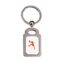 Basketball Player Splash Skill Silver Rectangle Keychain | Artistshot