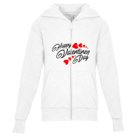 Happy Valentines Day Love Couple Youth Zipper Hoodie | Artistshot