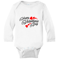 Happy Valentines Day Love Couple Long Sleeve Baby Bodysuit | Artistshot