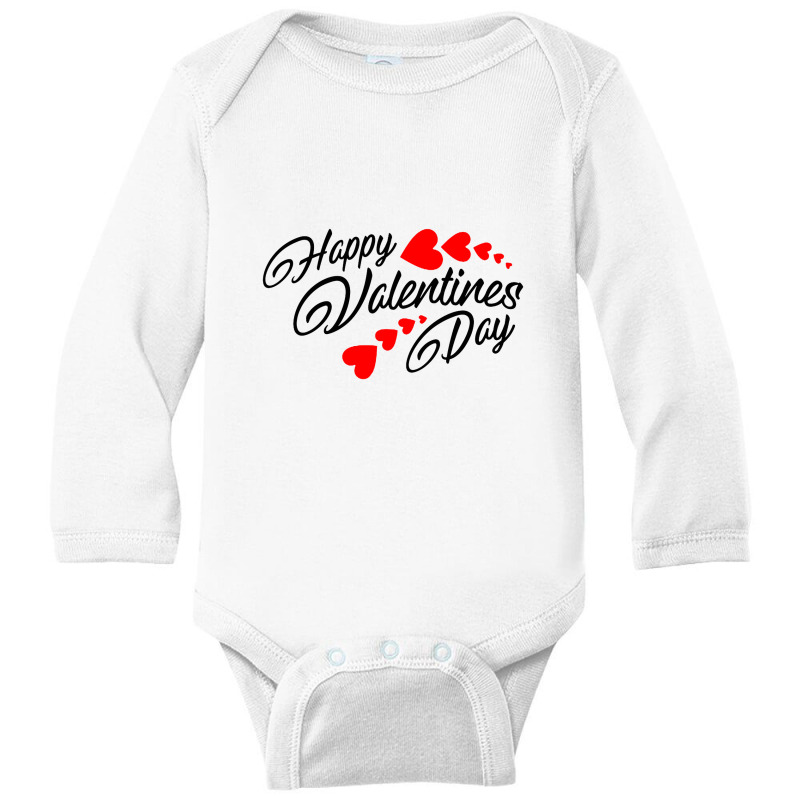 Happy Valentines Day Love Couple Long Sleeve Baby Bodysuit | Artistshot