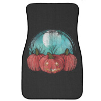 Spooky Jack O Lantern Halloween Costume Full Moon Pumpkin Front Car Mat | Artistshot