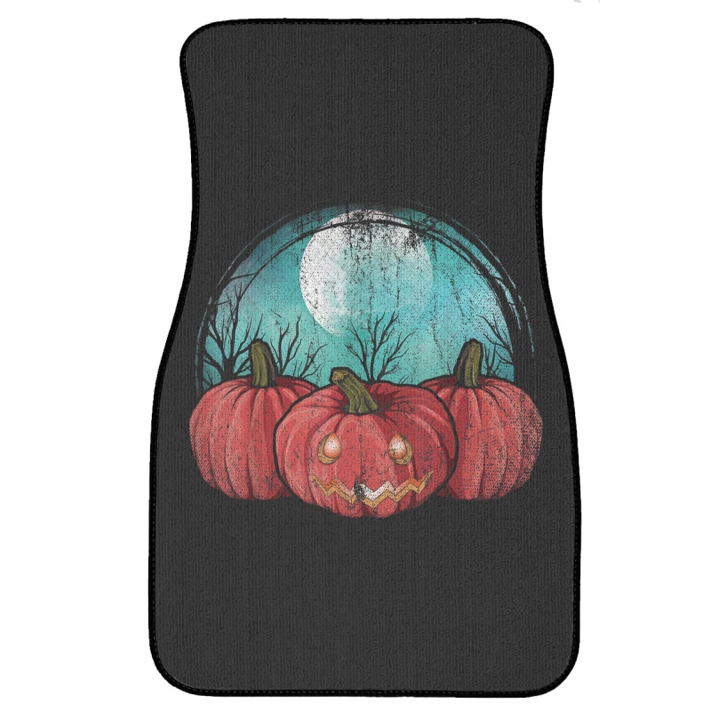 Spooky Jack O Lantern Halloween Costume Full Moon Pumpkin Front Car Mat | Artistshot