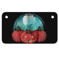 Spooky Jack O Lantern Halloween Costume Full Moon Pumpkin Motorcycle License Plate | Artistshot