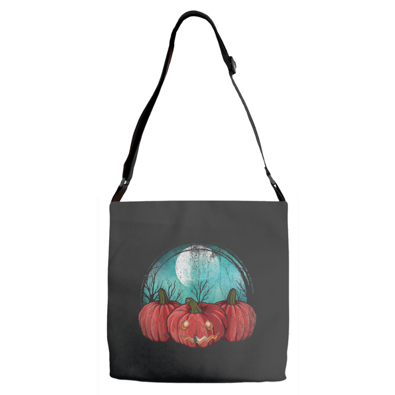 Spooky Jack O Lantern Halloween Costume Full Moon Pumpkin Adjustable Strap Totes | Artistshot