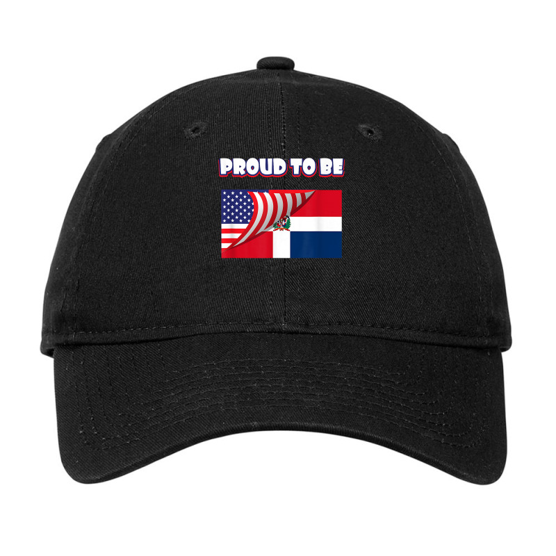 Proud To Be Dominican And American Flag July 4th Adjustable Cap by SelwynOman | Artistshot