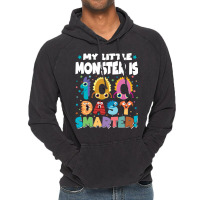 100th Day Of School Gift T  Shirt My Little Monster Is 100 Days Smarte Vintage Hoodie | Artistshot