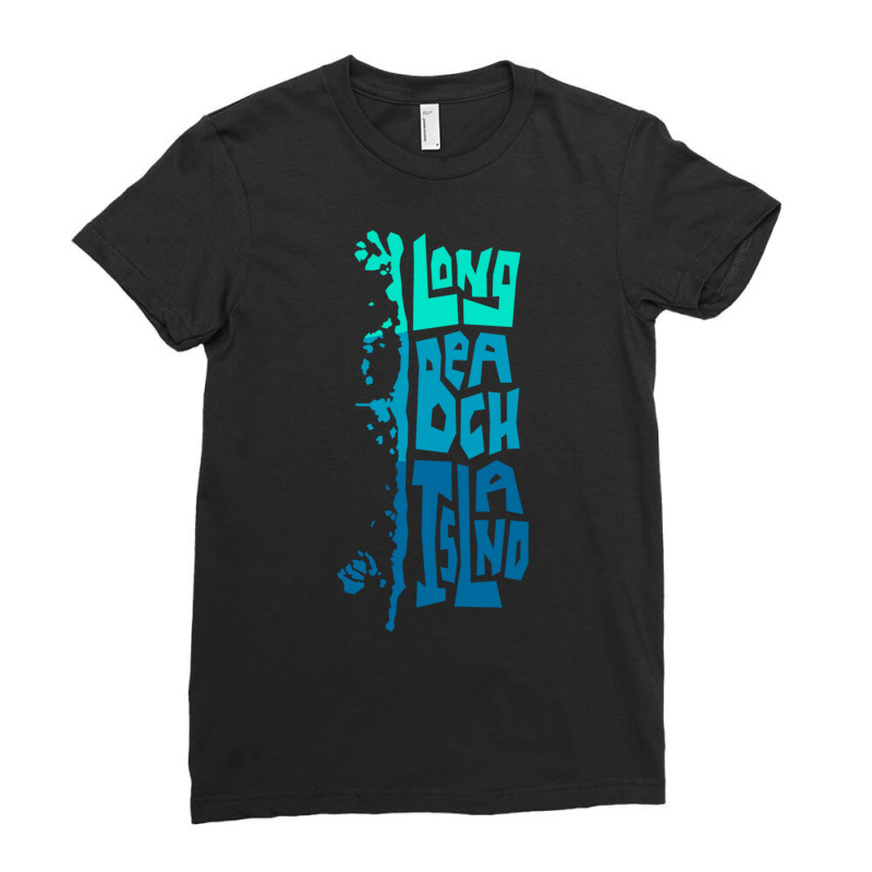 Lbi Long Beach Island New Jersey Shore Island Type Graphic Long Sleeve Ladies Fitted T-Shirt by cm-arts | Artistshot