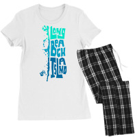 Lbi Long Beach Island New Jersey Shore Island Type Graphic Long Sleeve Women's Pajamas Set | Artistshot