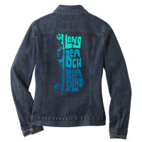 Lbi Long Beach Island New Jersey Shore Island Type Graphic Long Sleeve Ladies Denim Jacket | Artistshot