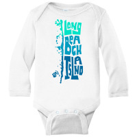 Lbi Long Beach Island New Jersey Shore Island Type Graphic Long Sleeve Long Sleeve Baby Bodysuit | Artistshot