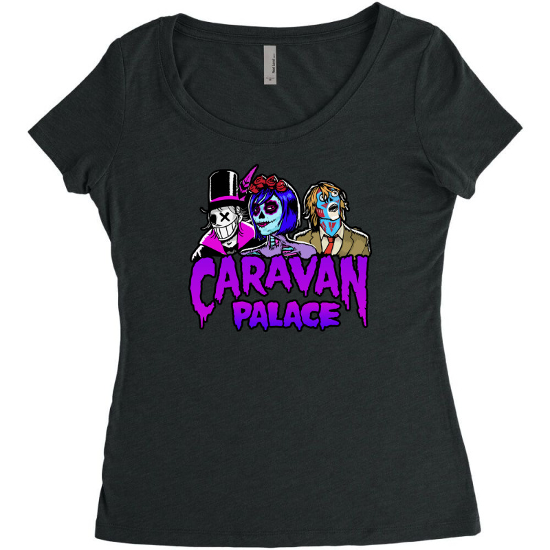 Caravan Palace Merch Women's Triblend Scoop T-shirt by Aaronnderouin | Artistshot