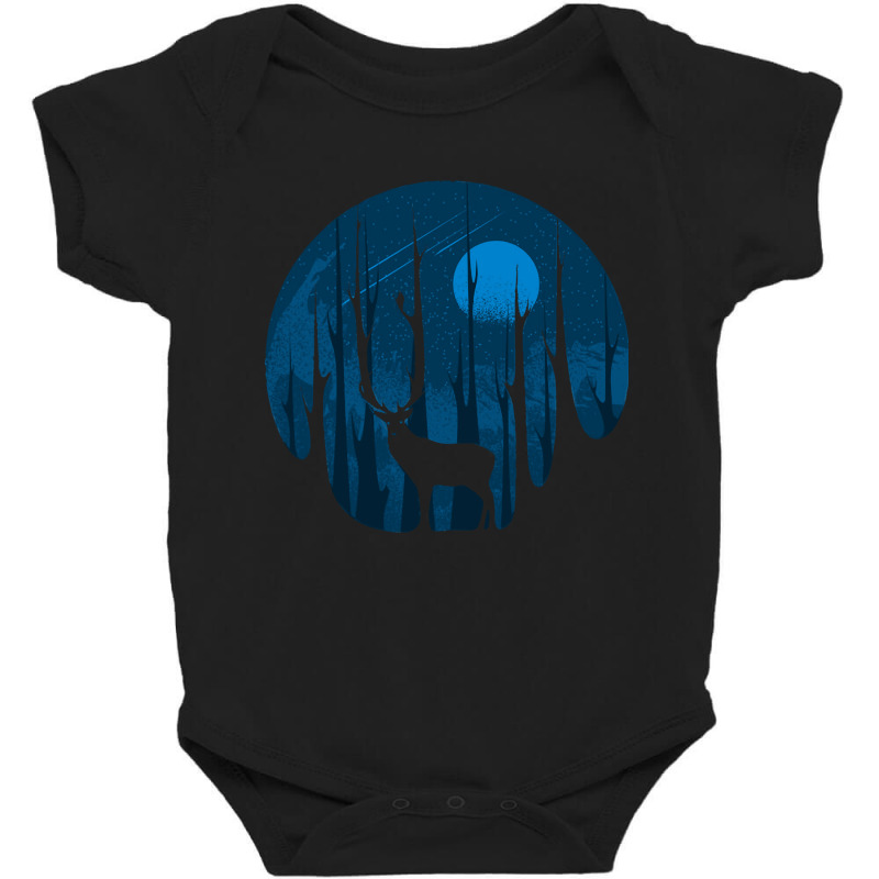 Night In The Forest, Night In The Forest Art, Night In The Forest Vint Baby Bodysuit by SHUYT456 | Artistshot