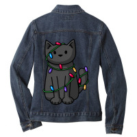 Wrapped Up In Lights Ladies Denim Jacket | Artistshot